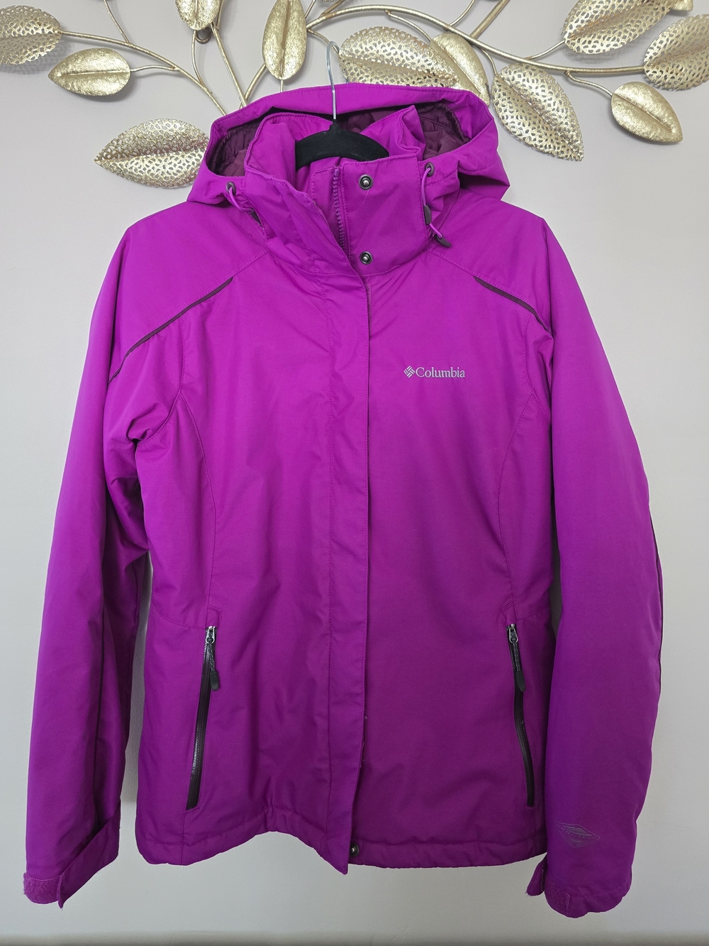 Columbia Omni-Heat Women's Hooded Ski Jacket - Magenta Sz S